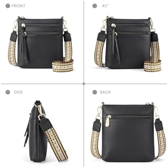 BOSTANTEN Crossbody Bags for Women Trendy Vegan Leather Purse Designer Shoulder Handbags with Adjustable Strap Zipper Pocket