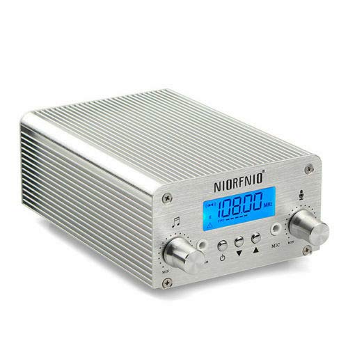 FM Transmitter for Church,15W FM Broadcast Transmitter Radio Stereo Station 87~108MHz,FM Transmitter for Parking Lot Drive-in Church Supermarket School+TNC Antenna