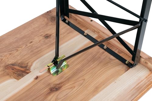 Table de jardin robuste pliante Stagecaptain BBT-117 avec surface laquée - 8