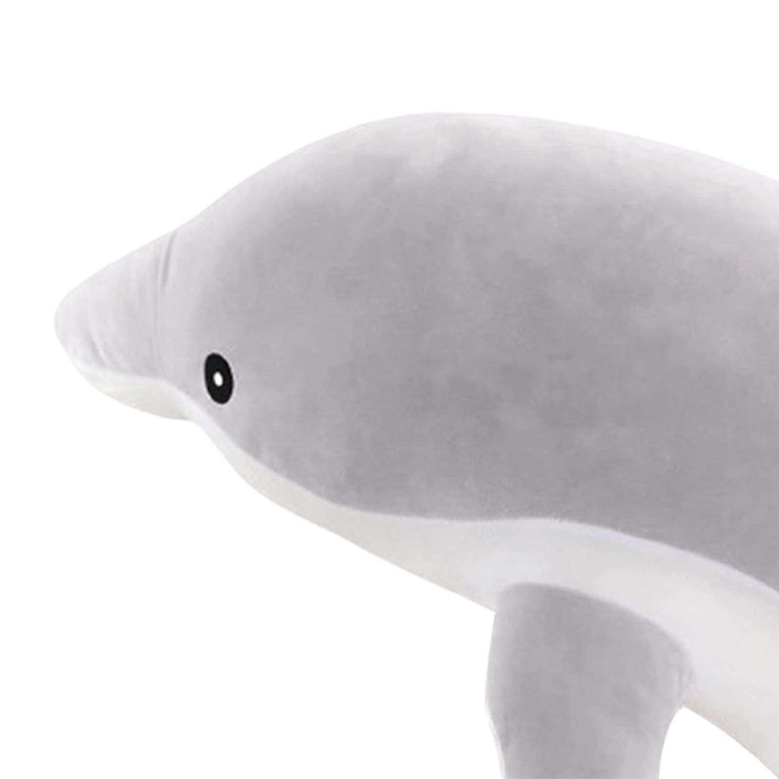 Plüschtier Delfin Plüschtierkissen Kuscheltier Kissen Plüschtier Puppe Weiches Plüschmaterial Simulation für Schlafzimmer Wohnraum Büro Geschenk