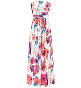 GRACE KARIN Women Strapless Casual Loose Ruched Long Maxi Dress with Pockets