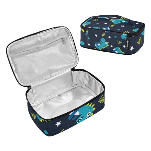 Mnsruu Bonita Mochila Comida, Portabocadillo, Bolsa de Almuerzo de Dinosaurio, Bolsas de Almuerzo Aisladas, Bolsa Térmica para el Almuerzo, para la Escuela, Picnic, Viajes