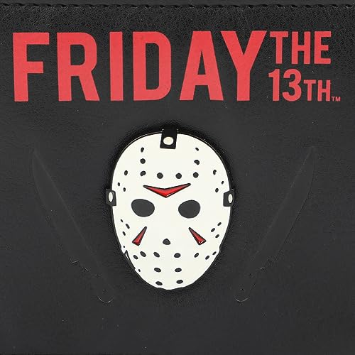 Friday The 13th Jason Mask Men's Black Bifold Wallet3