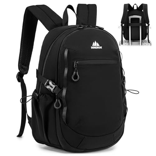 Mochila COSCOOA para itens pessoais de viagem, 40x30x15cm, 16'x12'x6', 20L, bagagem de mão pequena aprovada para voos, para transporte sob o assento, Preto, 40 x 30 x 15 cm (16' x 12' x 6')
