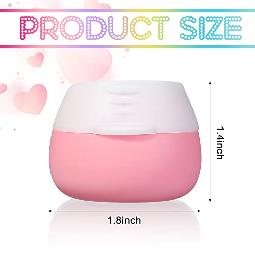 Nuogo 6 Pcs Travel Containers For Toiletries Silicone Cream Jars Refillable Bottles Small Sample Portable Leak Proof Accessories With Lid Cosmetic Makeup (Vivid Colors) #TOP2
