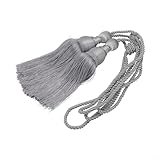 Photo Gallery besttoolifes 2 fermatende grandi con nappe a sfera con nappe da 20 cm, accessori decorativi per la decorazione della casa, lunghezza totale 71 cm (argento) Photo Gallery besttoolifes 2 fermatende grandi con nappe a sfera con nappe da 20 cm, accessori decorativi per la decorazione della casa, lunghezza totale 71 cm (argento)
