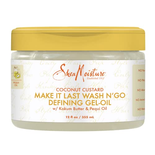Shea Moisture Coconut Custard Make It Last Wash N Go Defining Gel Oil Unisex Gel 12 Ounce (Pack of 1)