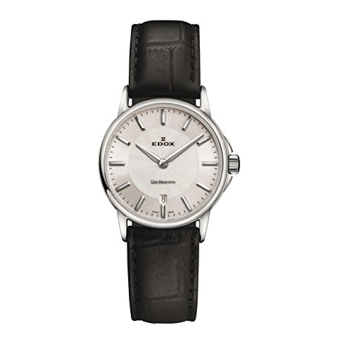 EDOX 57001 3 AIN Les Bemonts - Reloj analógico de Cuarzo Suizo para Mujer, Color Negro, Plata, Moda EDOX 57001 3 AIN Les Bemonts - Reloj analógico de Cuarzo Suizo para Mujer, Color Negro, Plata, Moda