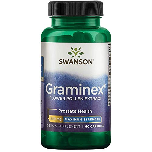 Swanson Max-Strength Graminex Flower Pollen Ext 500 Milligrams 60 Capsules
