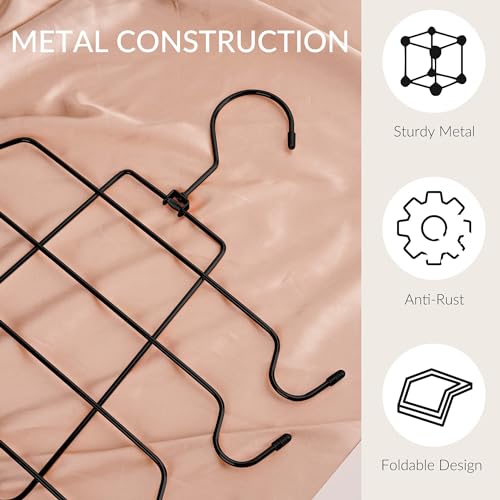 ZEDODIER 2 Pack Tank Top Hanger, Space Saving Bra Hangers, Non-Slip Hanging Sport Bras Holder, Closet Organizers and Storage for Camisoles Tank Tops Bras Ties Swimsuits Strappy Dress, Silver