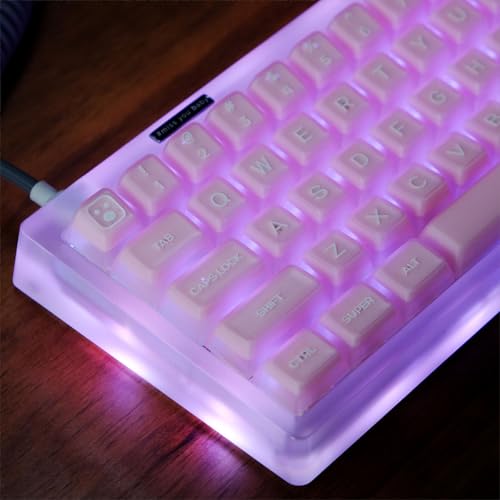 Image of 142 Keys Doubleshot Pink Jade Keycaps SA Profile Keycap Set Fit for 61 /64 /87 /104 /108 Cherry Mx Switches Mechanical Keyboard
