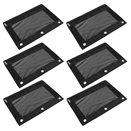Cabilock 6 Pcs 3 Argolas para LÃ¡pis Pasta Ponch Estojos para LÃ¡pis Bolsa Bolsas de Viagem Multiuso