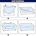 SUBRTEX Stretch Sofa Cover Set 1 Piece Sofa Slipvover with A Gift Cushion Cover for 3 Cushion Couch(Sand,Sofa)