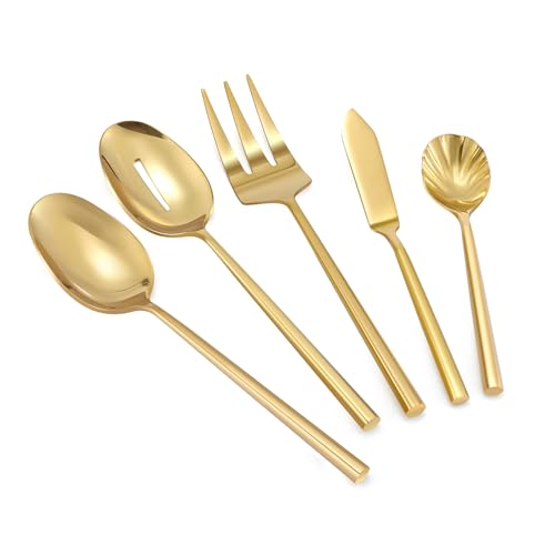 Silverware-45-Piece-Gold-Flatware-Set-with-Serving-Utensils-Stainless-Steel-Thick-Heavy-Mirror-Polished-Cutlery-Set-for-Wedding-Hotel-Restaurant-Service-for-8