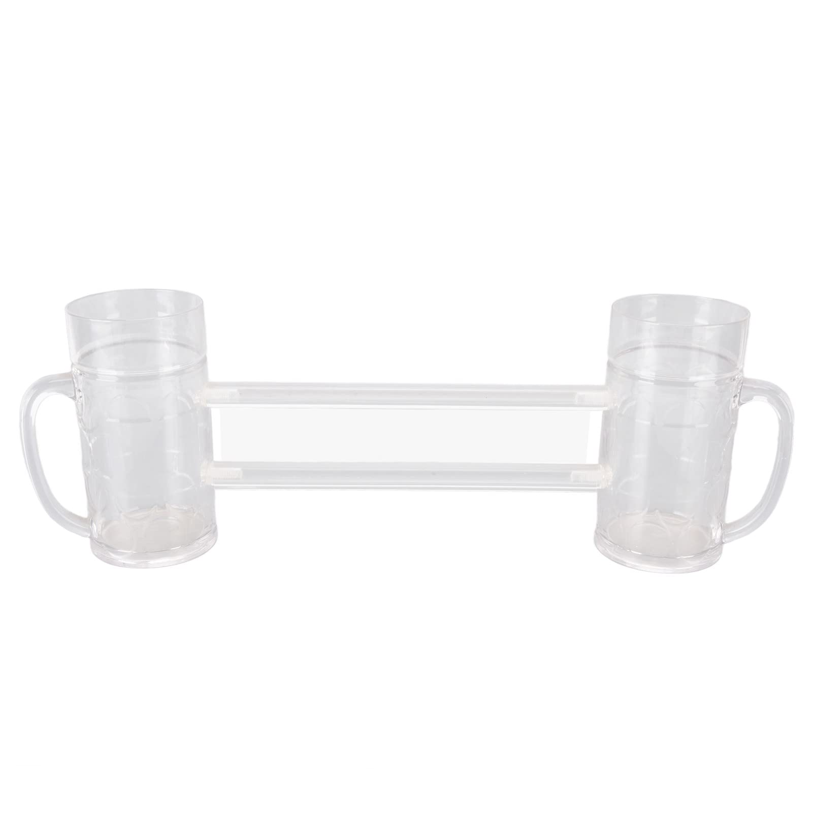 Jarra De Cerveza De Vidrio De 570 ML, Vasos De Cerveza Steins, Jarra De Cerveza Doble Vasos De Cristal Antigoteo Vasos De Agua Taza De Bebida Con Asa Para Bar KTV Congelador