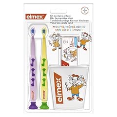 Elmex Kit dentale per bambini, blu e giallo