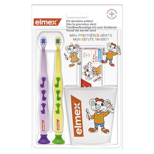 Immagine prodotto: Elmex Kit dentale per bambini, blu e giallo