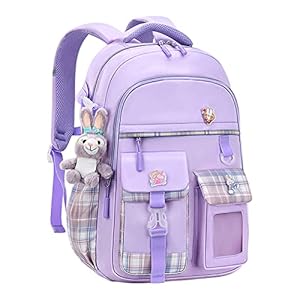Amythe Mochila Escolar Niña, Mochilas Escolares Adolescentes para Portátil de 15.6″, Mochila Colegio Aesthetic Ligera e Impermeable Mochilas Niña 9 10 11 12 13 años para el Colegio y Los Viajes