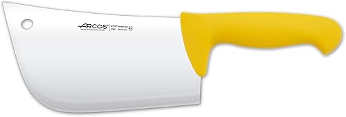 Miniatura 2 de Arcos Cuchillo de carnicero de acero inoxidable nitrum de 7 pulgadas y hoja de 7.480 in. Cuchillo de carnicero profesional. Mango ergonómico de