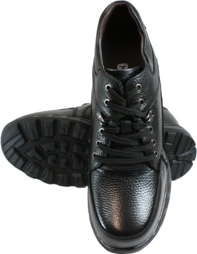 Calden Men's Invisible Height Increasing Elevator Shoes - Black Pebble Grain Leather Lace-up Boots - K107216 - Size 9 D(M) US - 5.2 Inches Taller4