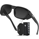 ATTCL Sports Polarized Sunglasses for Men: Womens Lightweight Wrap Around TR90 Frame UV Protection for Fishing Golf Driving Black