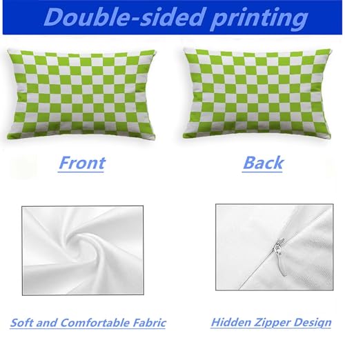 Housse de coussin vert 40x80 rectangulaire en velours pour rénover un canapé usé
