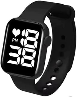 Relógio de pulso led digital eletrônico casual numeros grande prova d