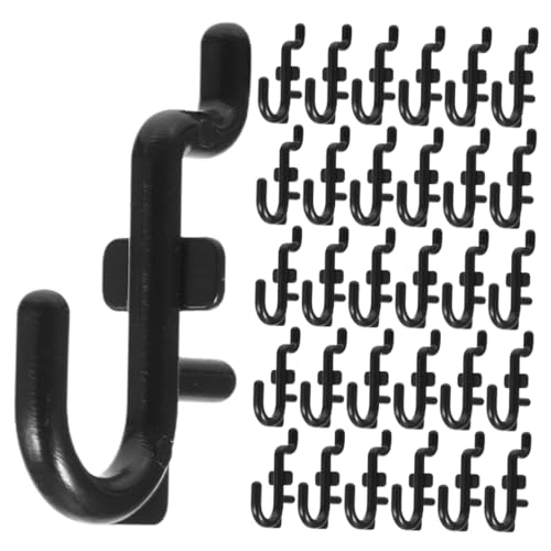 CIYODO Garage Organization 100pcs Black Heavy Duty Pegboard Hooks Tool Board Hooks for Workshop Jewelry Display