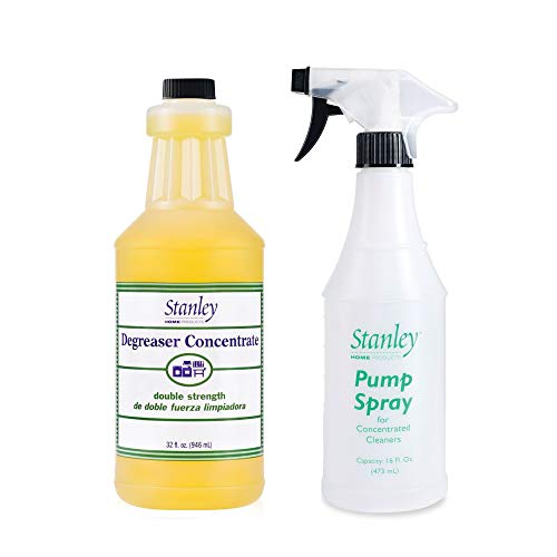 Stanley Home Products Degreaser Concentrate PLUS Easy-To-Use Spray Bottle  Removes Stubborn Grease & Grime - Multipurpose Cleaner for Home & Commercial Use