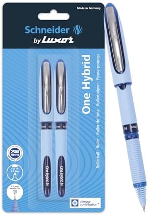 Schneider One Hybrid N Rollerball Pens Blue Ink Pack Of 10 Extra Fine 0.3Mm