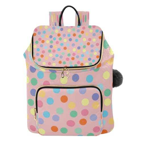 Sac à dos femme à pois rose léger et tendance pour le quotidien
