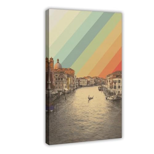 Poster toile ciel arc-en-ciel déco murale chambre et bureau 40x61