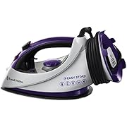 Russell Hobbs Easy Store Plug and Wind Iron 18617, 2400 W - White and Purple