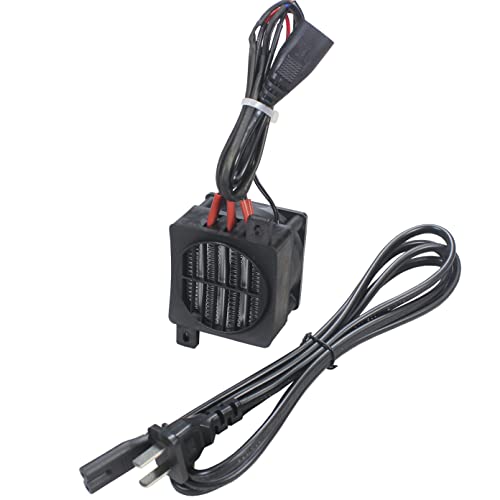 PTCYIDU - Calentador de ventilador con cable de alimentación, 110 V, 400 W, elemento calefactor eléctrico de cerámica, ahorro de energía, temperatura constante, aislamiento térmico para impresora 3D,