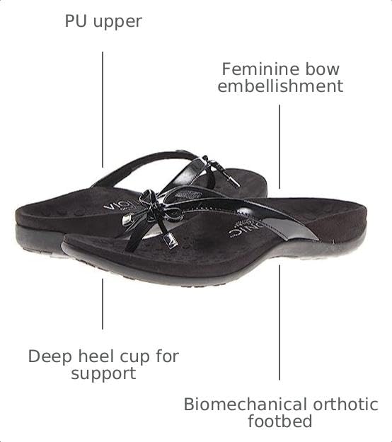 Image of Vionic Women's Rest Bella Toe Post Sandal- Supportive Ladies Orthotic Sandals that include Three Zone Comfort with Arch Support- Flip Flop for Ladies, Medium and Wide Width Size 5-12