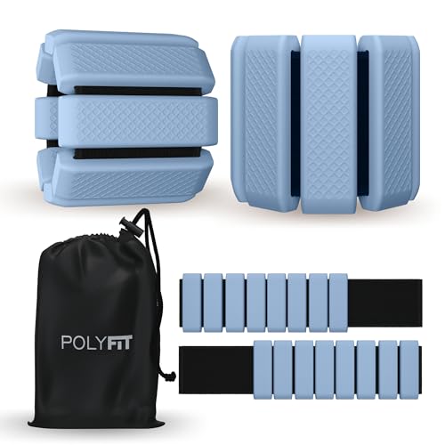 Image of Polyfit Wrist & Ankle Weights - Wearable Weights for Women, Yoga & Pilates | 1.2 lb each, 2.4 lb pair, adjustable straps, silicone design, for walking, barre, yoga, Pilates, cardio and home workouts
