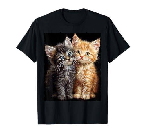 Süße magische Katze Kätzchen Kitten Fantasy Kunst T-Shirt