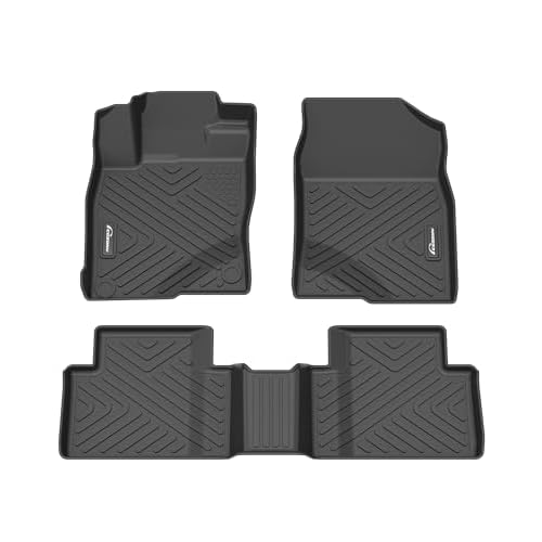 Floor Mats for 2016-2021 Honda Civic Coupe/Sedan, 2017-2021 Honda Civic Hatchback Type R, TPE All Weather Custom Fit 1st & 2nd Row Floor Liner 2016-20
