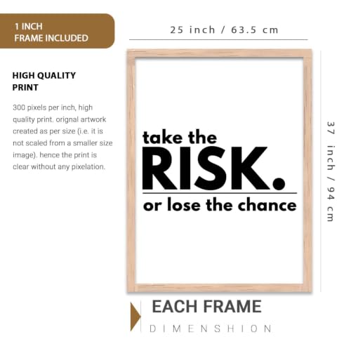 Image of kotart Daily Affirmation Framed Aesthetic Poster inspirational Wall Art with Positive Motivational Quotes Framed Poster for Living Room Bedroom Decor Set Of 3 (35x37 Inch)