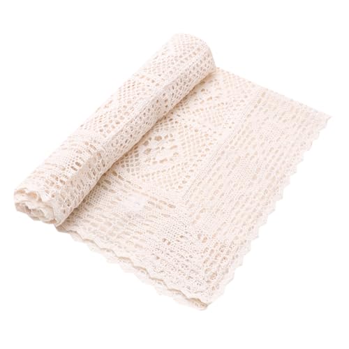 Cabilock 1 Pc Mantel De Encaje Cordón Posavasos De Mesa Tapetes De Ganchillo Almohadillas para Beber Macramé Posavasos Mantel De Arpillera Boda Rustica Simple Algodón Manteles