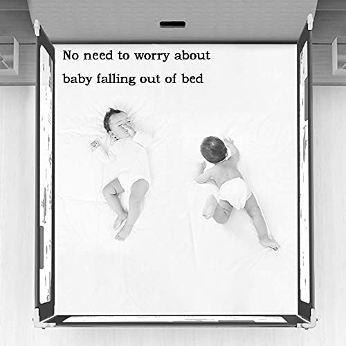 Barrera de cama para bebé regulable de 1.5m para proteger a niños pequeños 4