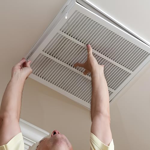 HVAC Premium 25 x 20 Duct opening Steel Return Air Filter Grille, for 1-inch Filter, Fixed Hinged Door, Flat stamped HVAC Vent Cover Grille, Outer Dimensions 27.5 x 22.5 by HVAC Premium - Image 6