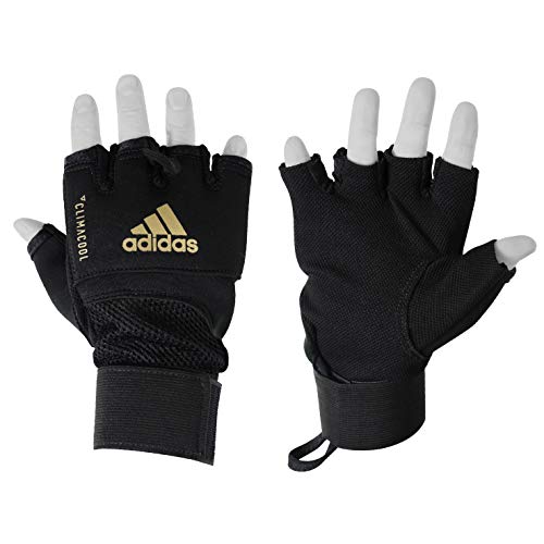 adidas Black/Gold Quick Wrap Gloves - L/XL