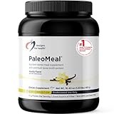 Designs for Health PaleoMeal - Bone Broth Protein Powder with 17g Protein, Meal Replacement Shake Dietary Supplement with Active Folate + Chelated Minerals, Vanilla (15 Servings / 480g)