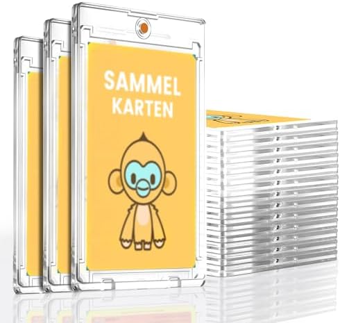 16 Stück 35PT Magnetic Harte Karten Hüllen, Toploader für Sammelkarten | UV-Schutz Transparent Card Holder für Pokemon, Magic, Yugioh, Sportkarten Sammlung