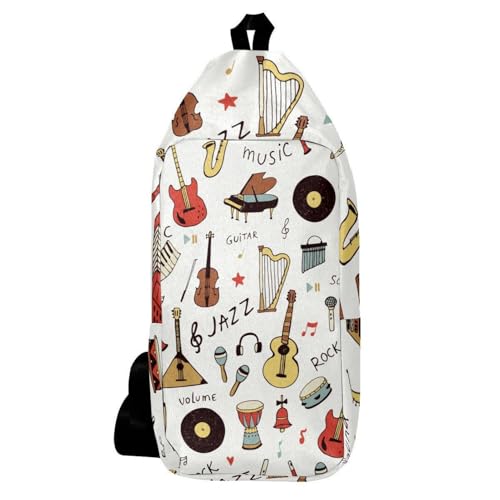 Sac à bandoulière pour voyage et randonnée au motif accordéon coloré