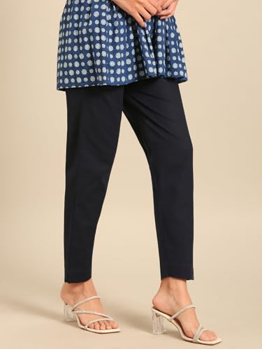 Image of TWIN BIRDS Cotton Pant for Women | 100% Cotton Trousers | Comfortable Straight Fit | Functional Pocket | Daily Ethnic & Casual Wear
