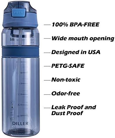 Water Bottle Bottles With Straw Sports Cycling Gym Running Small Large 850ml Bpa Free Plastic Hydration Flask Travel Water Bottle D36