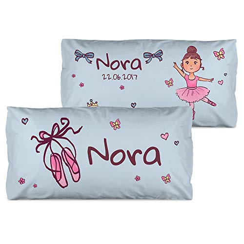 LolaPix Almohada Guardería Niña Personalizada con Nombre. Regalos Infantiles. Relleno Incluido. Varios Diseños a Elegir. Distintos tamaños a Elegir. Bailarina Rosa