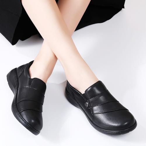 Image of QAE Loafers for Women Orthopedic Shoes Comfortable Slip-Ons Work Flats Womens Business Casual Dress Penny Loafers